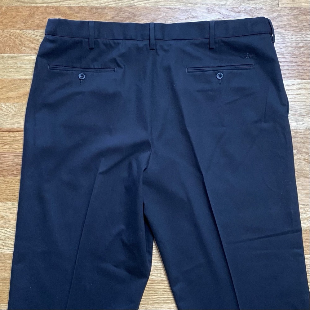 Dockers Chino Pants Men W42 L30 Black Straight Leg Stretch Cotton Teacher Work - Picture 4 of 10